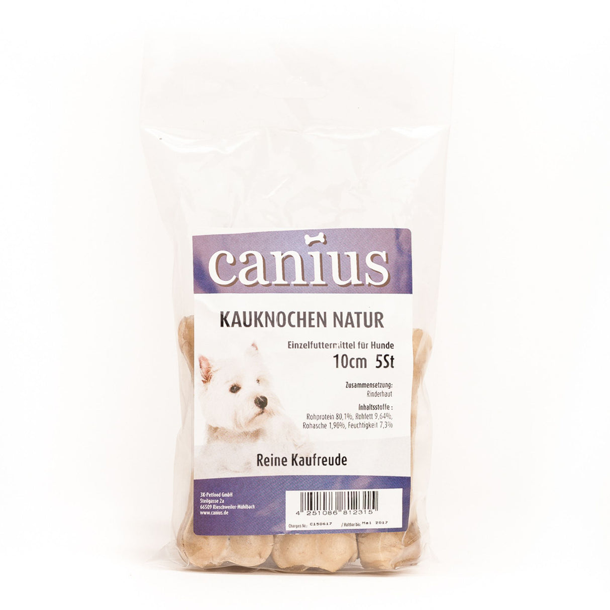 Canius Leckerli Hundesnacks Kauknochen Natur 10cm 5St