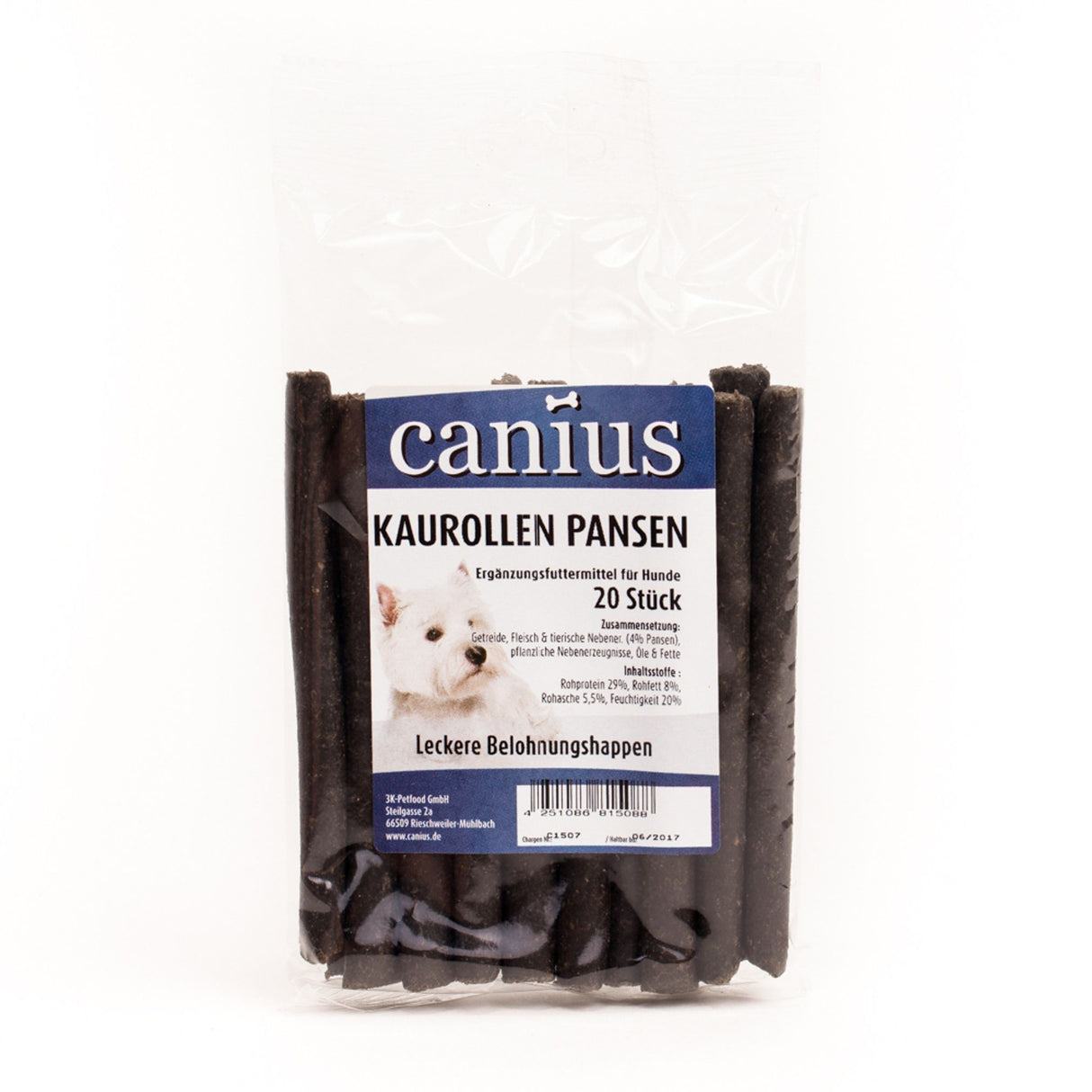 Canius Leckerli Hundesnacks EU KauRollen Lamm 200g