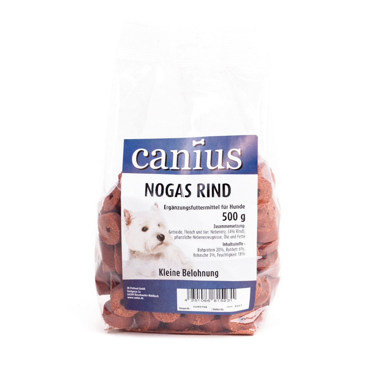 Canius Leckerli Hundesnacks EU Nogas Rind 500g