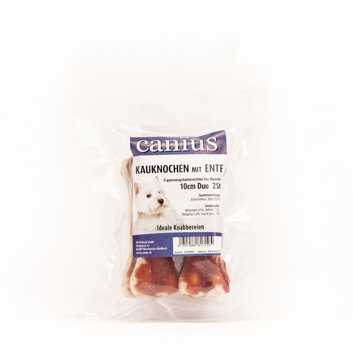 Canius Leckerli Hundesnacks Kaurolle Lamm 3x34cm