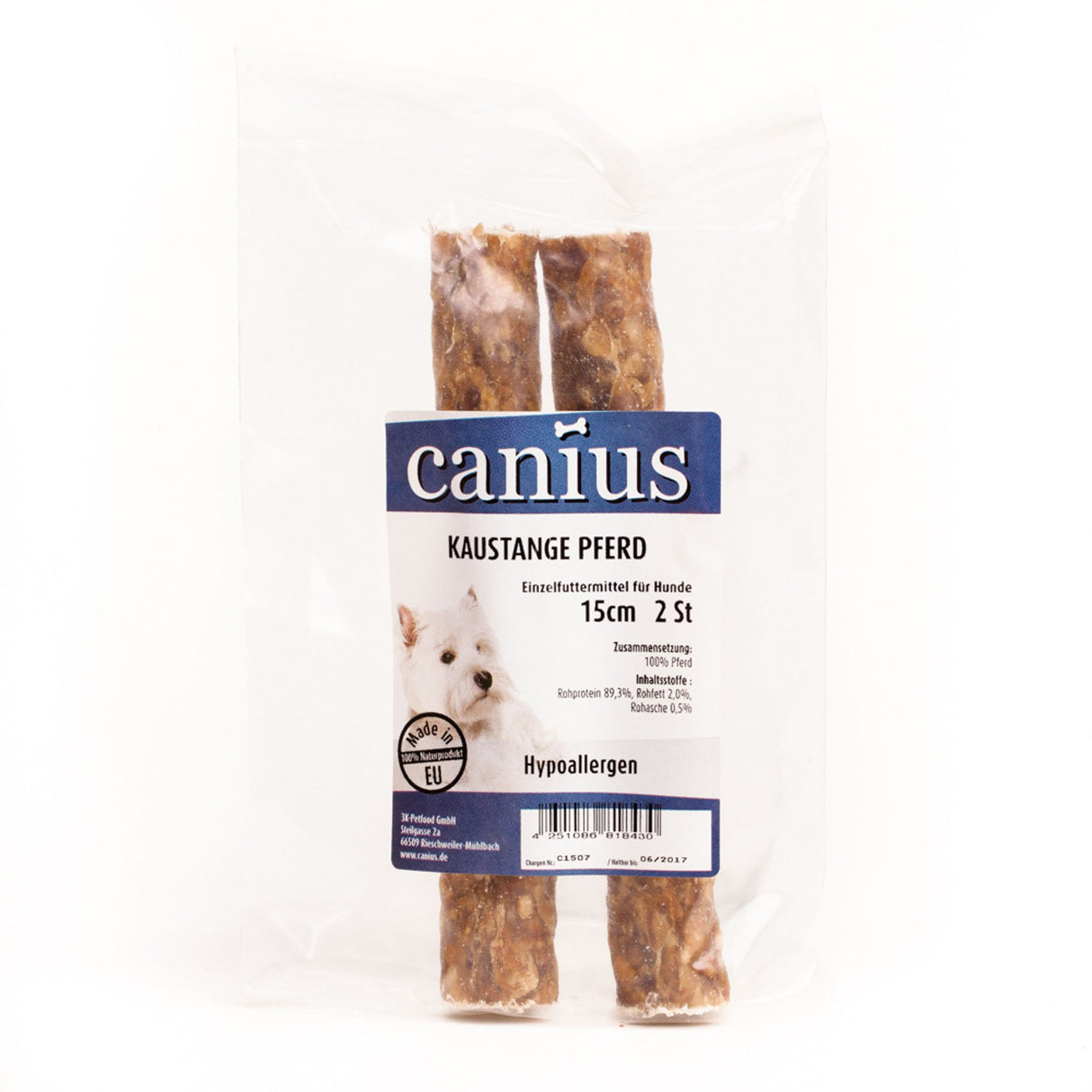 Canius Leckerli Hundesnacks EU Kaustangen Pferd 15cm 2St